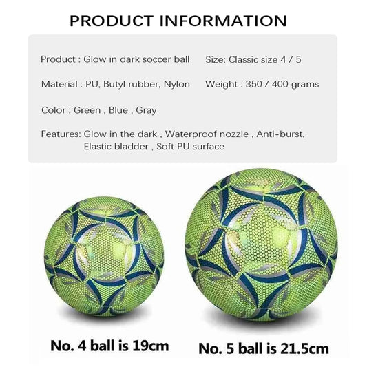 Reflective Football LED Training Soccer Luminous Fluorescent Reflective