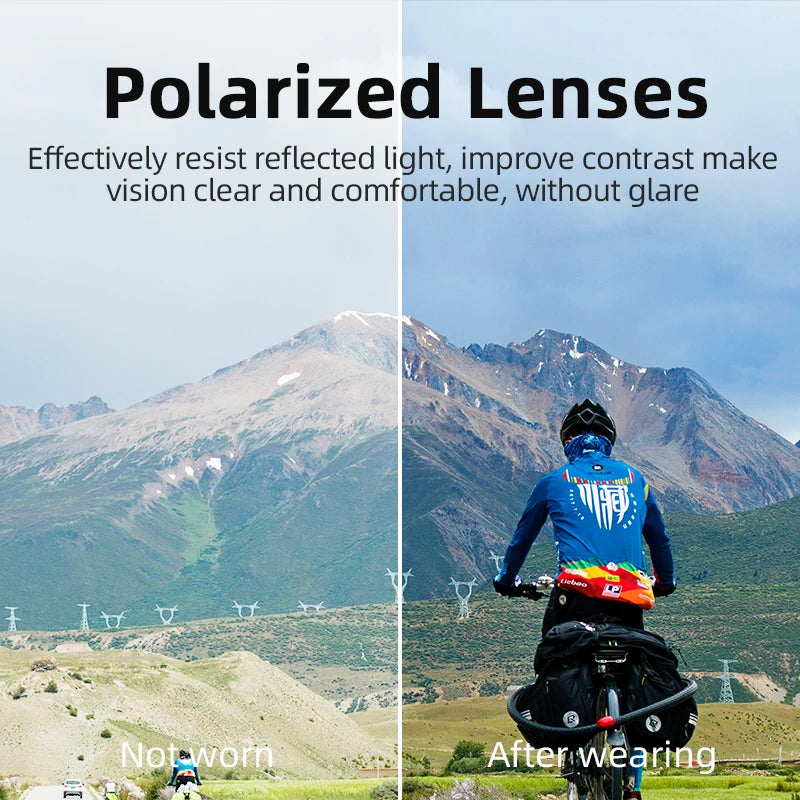 ROCKBROS Cycling Glasses MTB Road Bike Polarized Sunglasses
