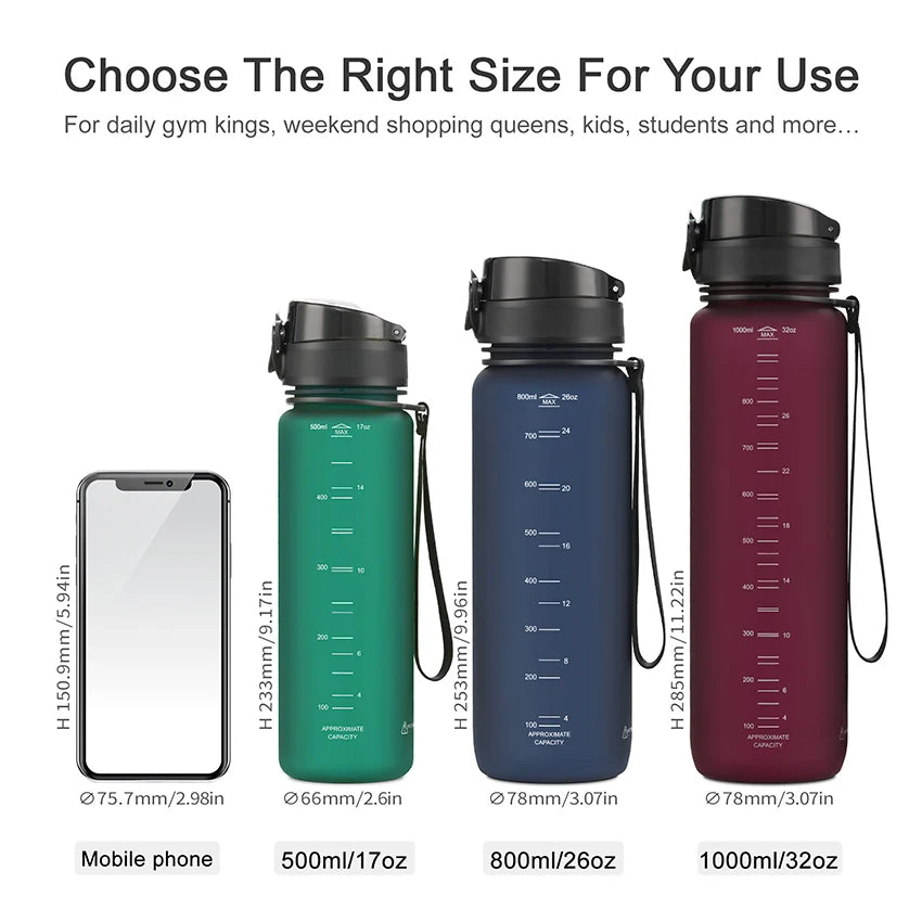 Sports Water Bottle 500/800/1000ml