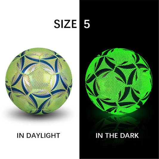 Reflective Football LED Training Soccer Luminous Fluorescent Reflective