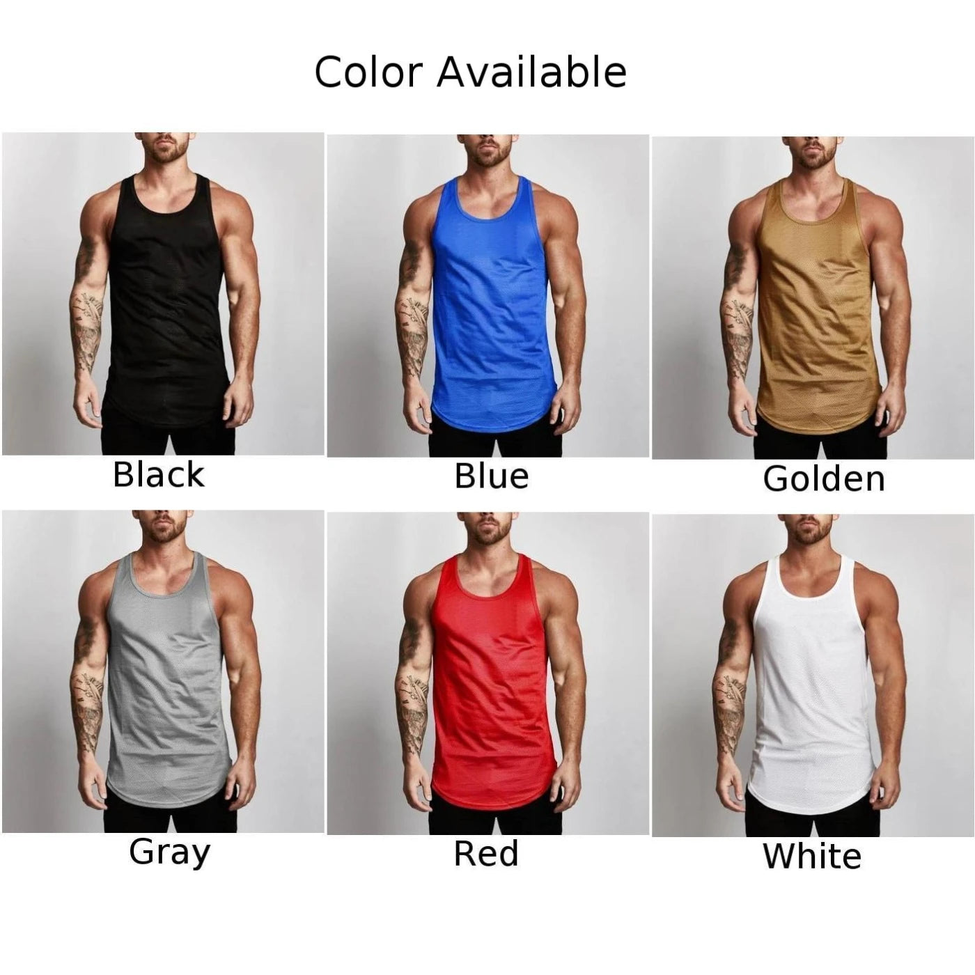 Mens Breathable Sports Sleeveless Tank Top